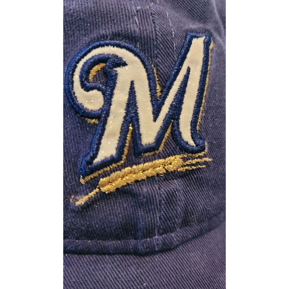 Milwaukee Brewers Hat Cap Snapback Blue White New Era MLB Baseball Women's